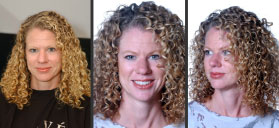 Transforming curly hair